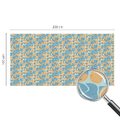 Folia mleczna na okno wzór witraż Rybne cytrusy