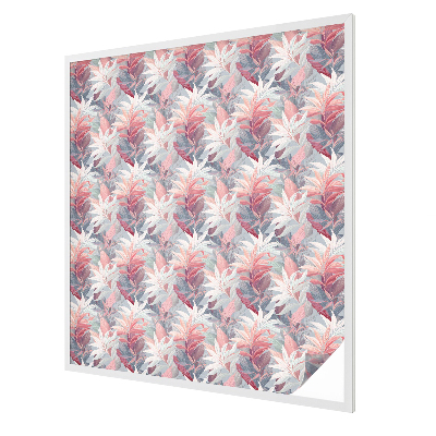 Witraż przyklejany na okno folia matowa Kwiatowe liście