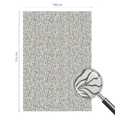 Witraż przyklejany na okno folia matowa Liście kwiaty