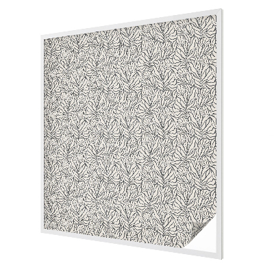 Witraż przyklejany na okno folia matowa Liście kwiaty