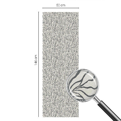 Witraż przyklejany na okno folia matowa Liście kwiaty