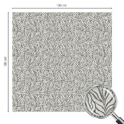 Witraż przyklejany na okno folia matowa Liście kwiaty