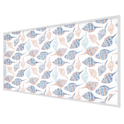 Folia mleczna na okno wzór witraż Morskie muszle