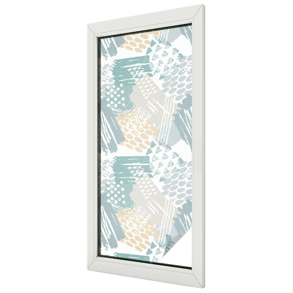 Naklejka witraż na szybę mleczna Abstrakcyjna mozaika