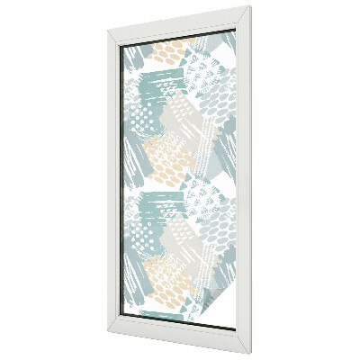 Naklejka witraż na szybę mleczna Abstrakcyjna mozaika