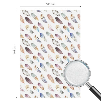 Folia okienna dekoracyjna witraż Pióra boho