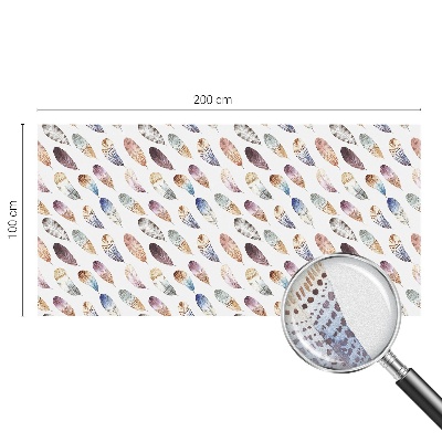 Folia okienna dekoracyjna witraż Pióra boho