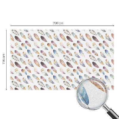 Folia okienna dekoracyjna witraż Pióra boho