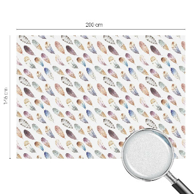 Folia okienna dekoracyjna witraż Pióra boho