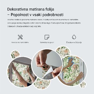 Folia okienna dekoracyjna witraż Pióra boho