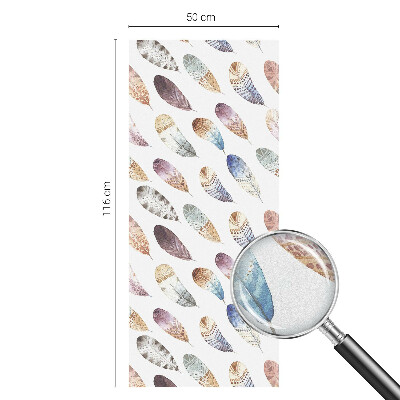 Folia okienna dekoracyjna witraż Pióra boho