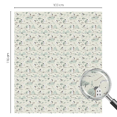 Witraż przyklejany na okno folia matowa Sielankowa wieś