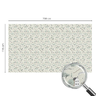 Witraż przyklejany na okno folia matowa Sielankowa wieś