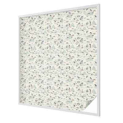 Witraż przyklejany na okno folia matowa Sielankowa wieś