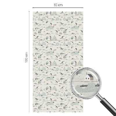 Witraż przyklejany na okno folia matowa Sielankowa wieś