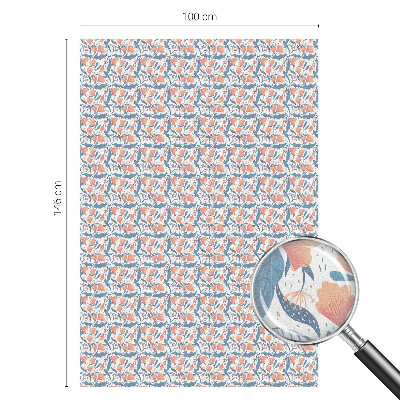 Witraż przyklejany na okno folia matowa Kwiatowa feeria