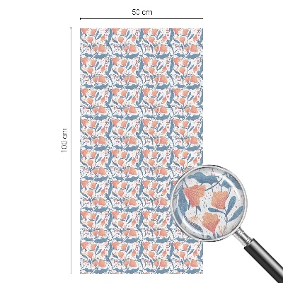 Witraż przyklejany na okno folia matowa Kwiatowa feeria