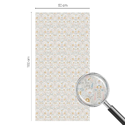 Folia okienna dekoracyjna witraż Kwiatowa symetria