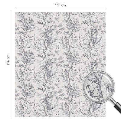 Witraż przyklejany na okno folia matowa Liście i motyle