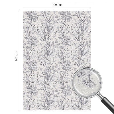 Witraż przyklejany na okno folia matowa Liście i motyle