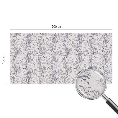 Witraż przyklejany na okno folia matowa Liście i motyle