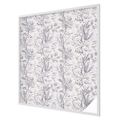 Witraż przyklejany na okno folia matowa Liście i motyle