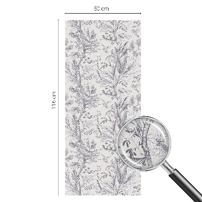 Witraż przyklejany na okno folia matowa Liście i motyle