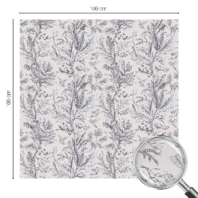 Witraż przyklejany na okno folia matowa Liście i motyle