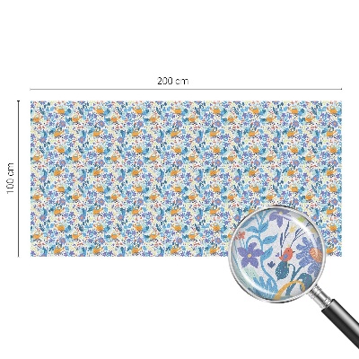 Witraż przyklejany na okno folia matowa Roślinny motyw