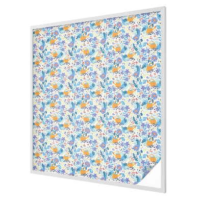 Witraż przyklejany na okno folia matowa Roślinny motyw