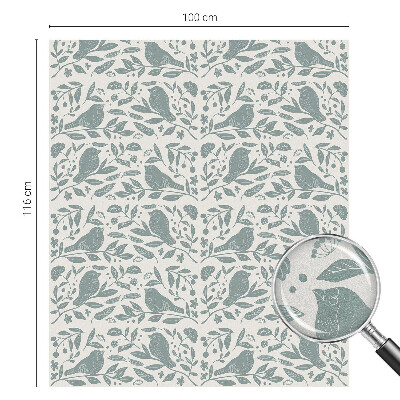 Folia mleczna na okno wzór witraż Ptasi motyw