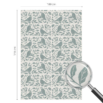 Folia mleczna na okno wzór witraż Ptasi motyw