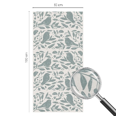 Folia mleczna na okno wzór witraż Ptasi motyw