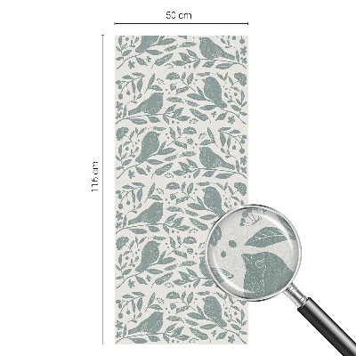 Folia mleczna na okno wzór witraż Ptasi motyw