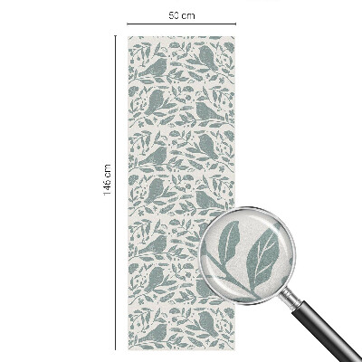 Folia mleczna na okno wzór witraż Ptasi motyw