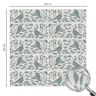 Folia mleczna na okno wzór witraż Ptasi motyw