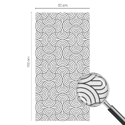 Folia okienna dekoracyjna witraż Półokręgi geometryczne