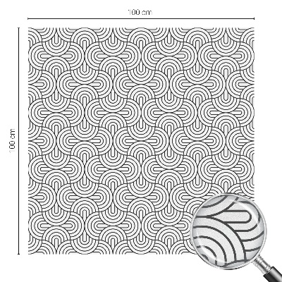 Folia okienna dekoracyjna witraż Półokręgi geometryczne