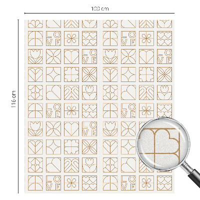 Witraż przyklejany na okno folia matowa Geometryczna miłość