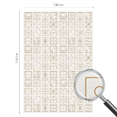 Witraż przyklejany na okno folia matowa Geometryczna miłość