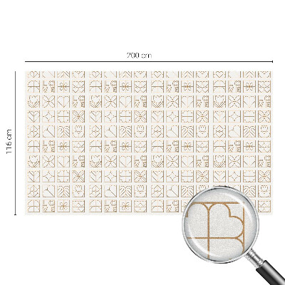 Witraż przyklejany na okno folia matowa Geometryczna miłość