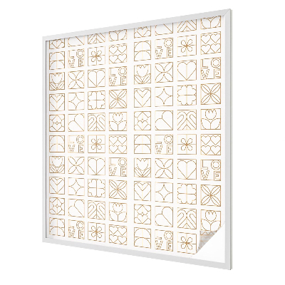 Witraż przyklejany na okno folia matowa Geometryczna miłość