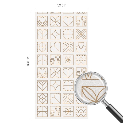 Witraż przyklejany na okno folia matowa Geometryczna miłość
