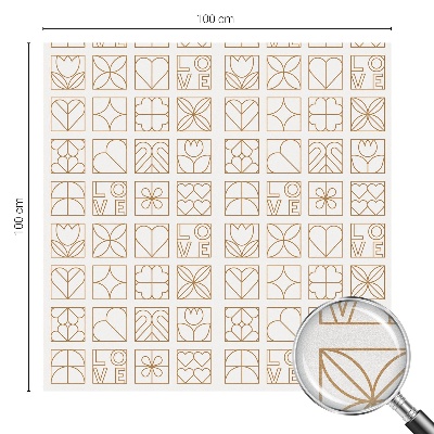 Witraż przyklejany na okno folia matowa Geometryczna miłość