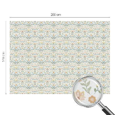 Witraż przyklejany na okno folia matowa Kwiatowa symetria