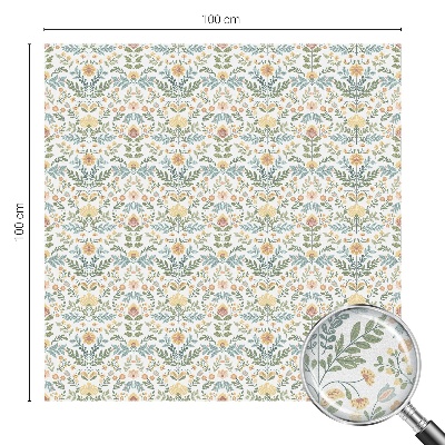 Witraż przyklejany na okno folia matowa Kwiatowa symetria