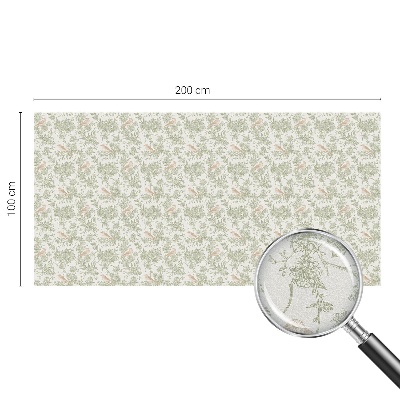 Witraż przyklejany na okno folia matowa Ptaki rośliny