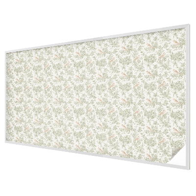 Witraż przyklejany na okno folia matowa Ptaki rośliny