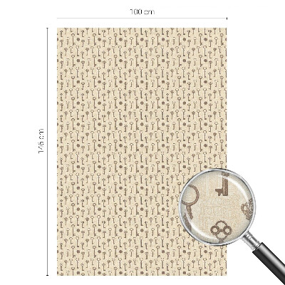 Folia mleczna na okno wzór witraż Tajemnicze klucze