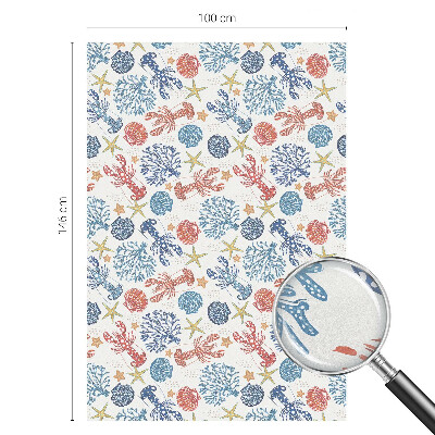 Witraż przyklejany na okno folia matowa Koralowce raki